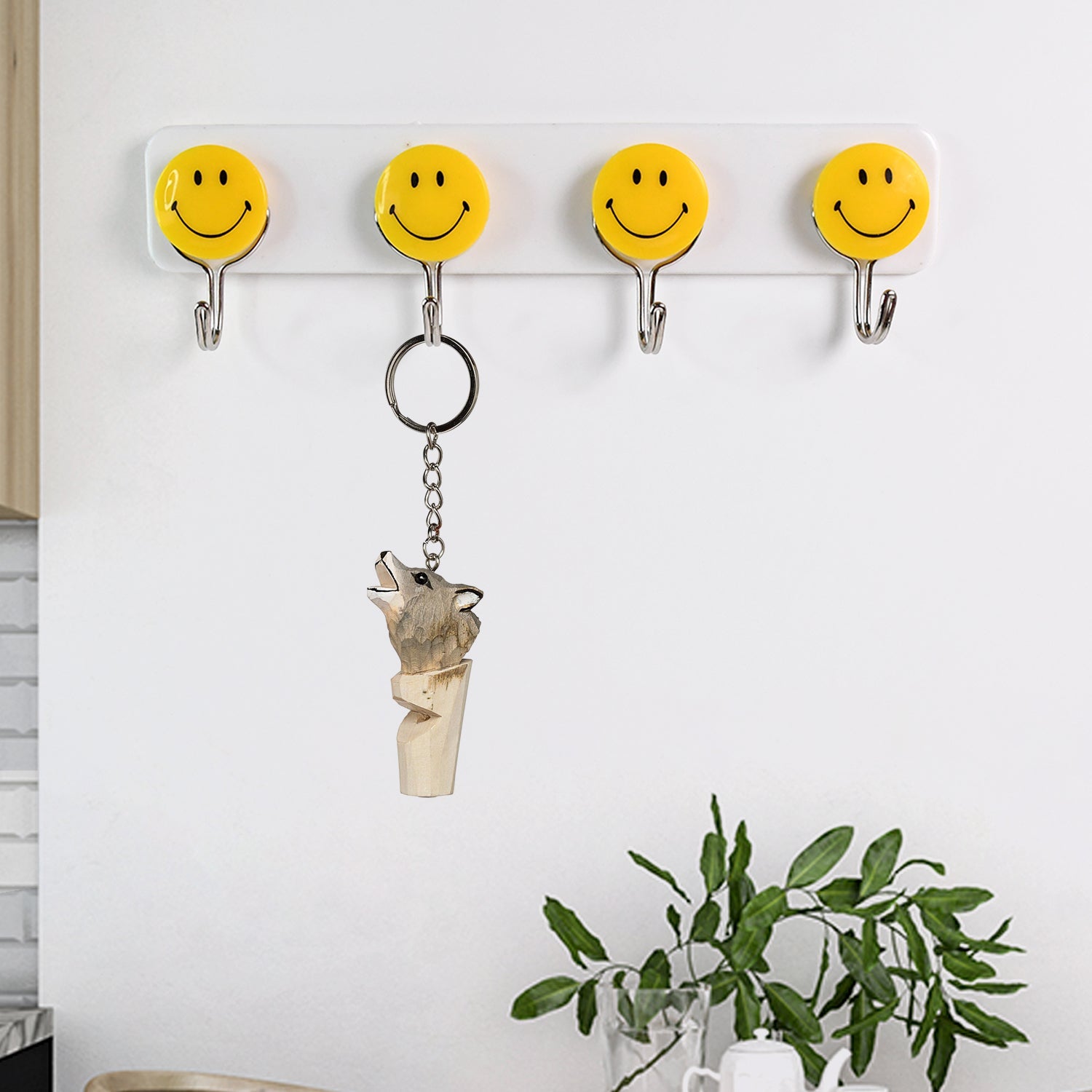 Multipurpose Self-Adhesive 4 hooks for wall Hook (1 Pc) Multipurpose Self-Adhesive 4 hooks for wall Hook (1 Pc)